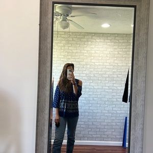 Off the shoulder patterned blouse